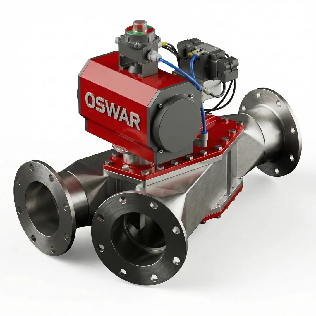 Diverter Valve for Pneumatic Conveying - Circular variant